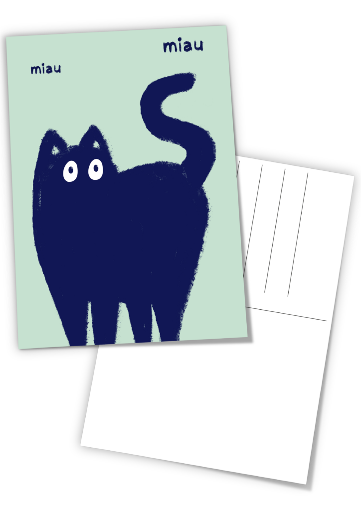 POSTKARTE MIAU